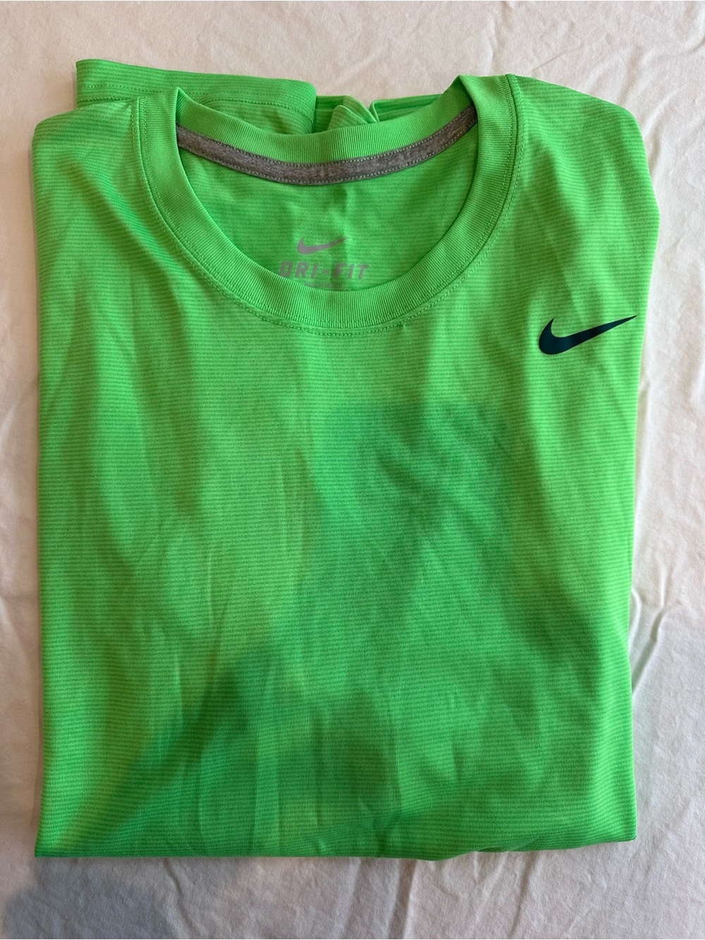 Nike Men’s Short Sleeve Dri-FIT Tee - Neon Green with Black Swoosh
